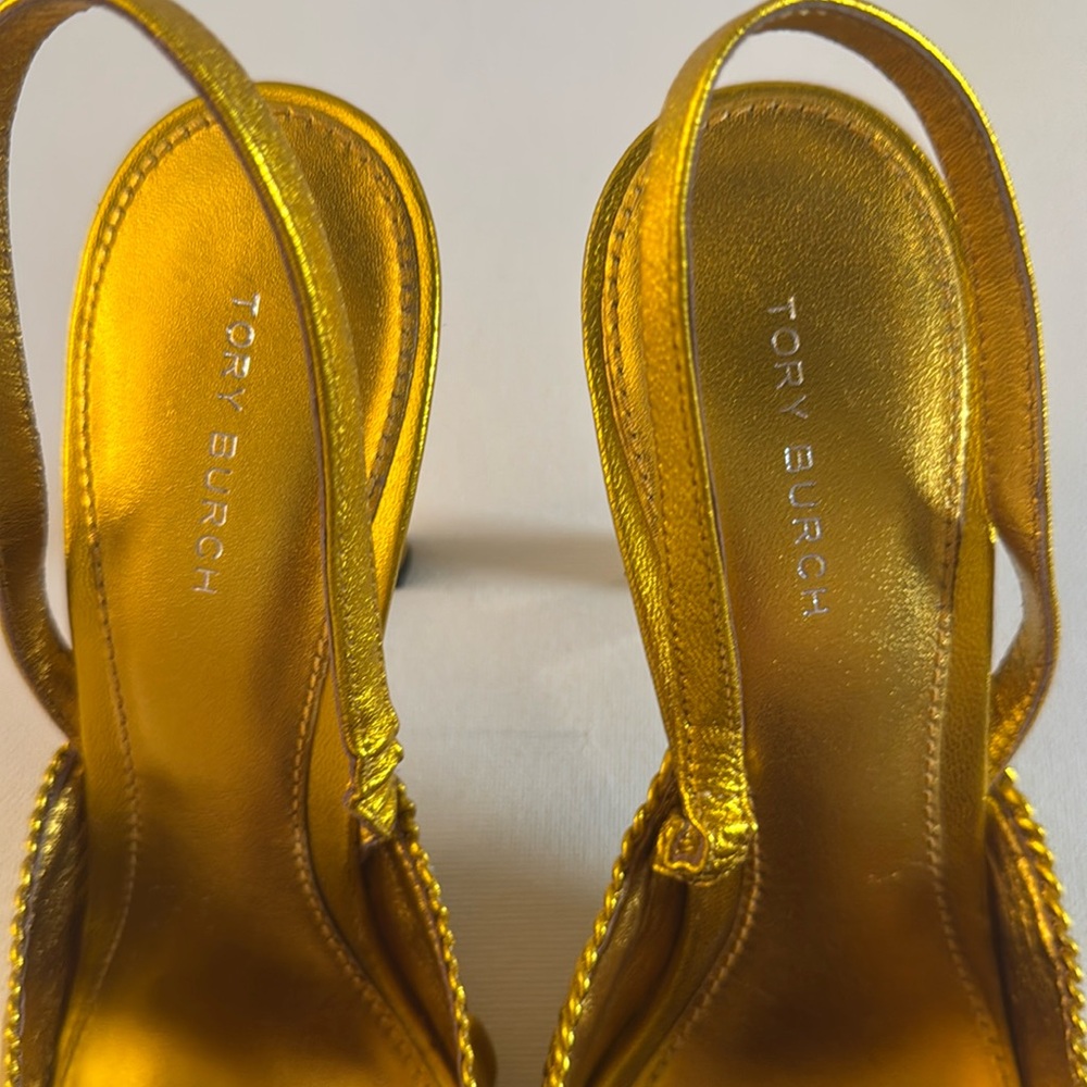 Tory Burch Gold Heels - Picture 3 of 15